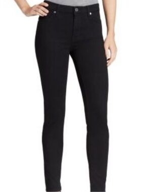 7 For All Mankind the Skinny Jeans Mid rise Stretch in Black